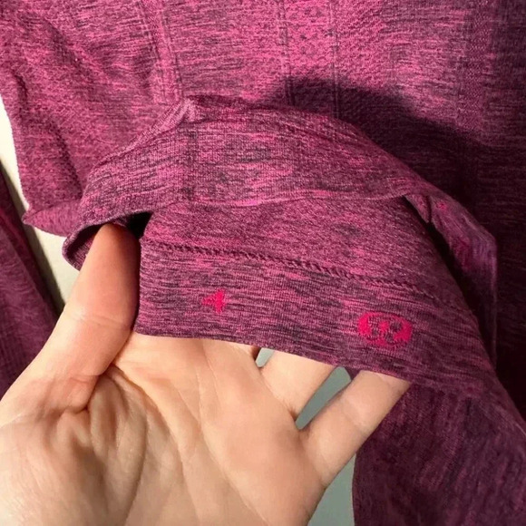 Lululemon Breeze By Long Sleeve II Heathered Chilled Grape 4 - Picture 4 of 4